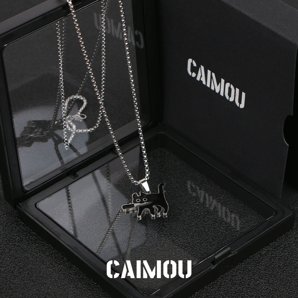 Knife Cat Pendant Necklace