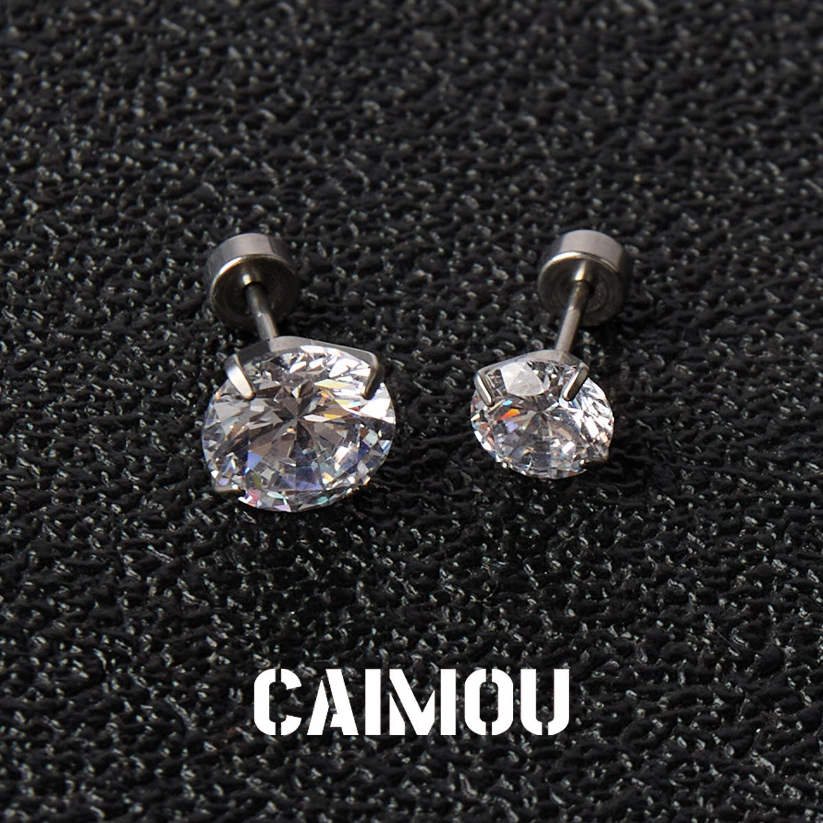 8 Hearts & 8 Arrows Round Zircon Stud Earrings