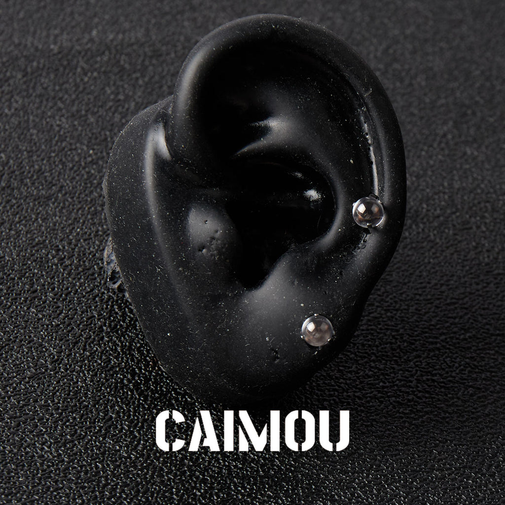 Round Bead Stud Earrings