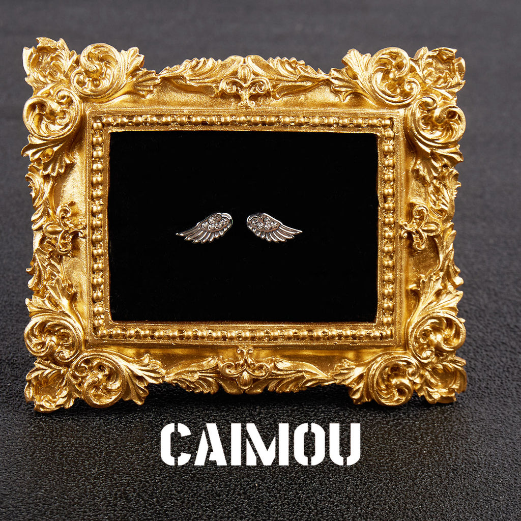 Wing Cubic Zirconia Stud Earrings
