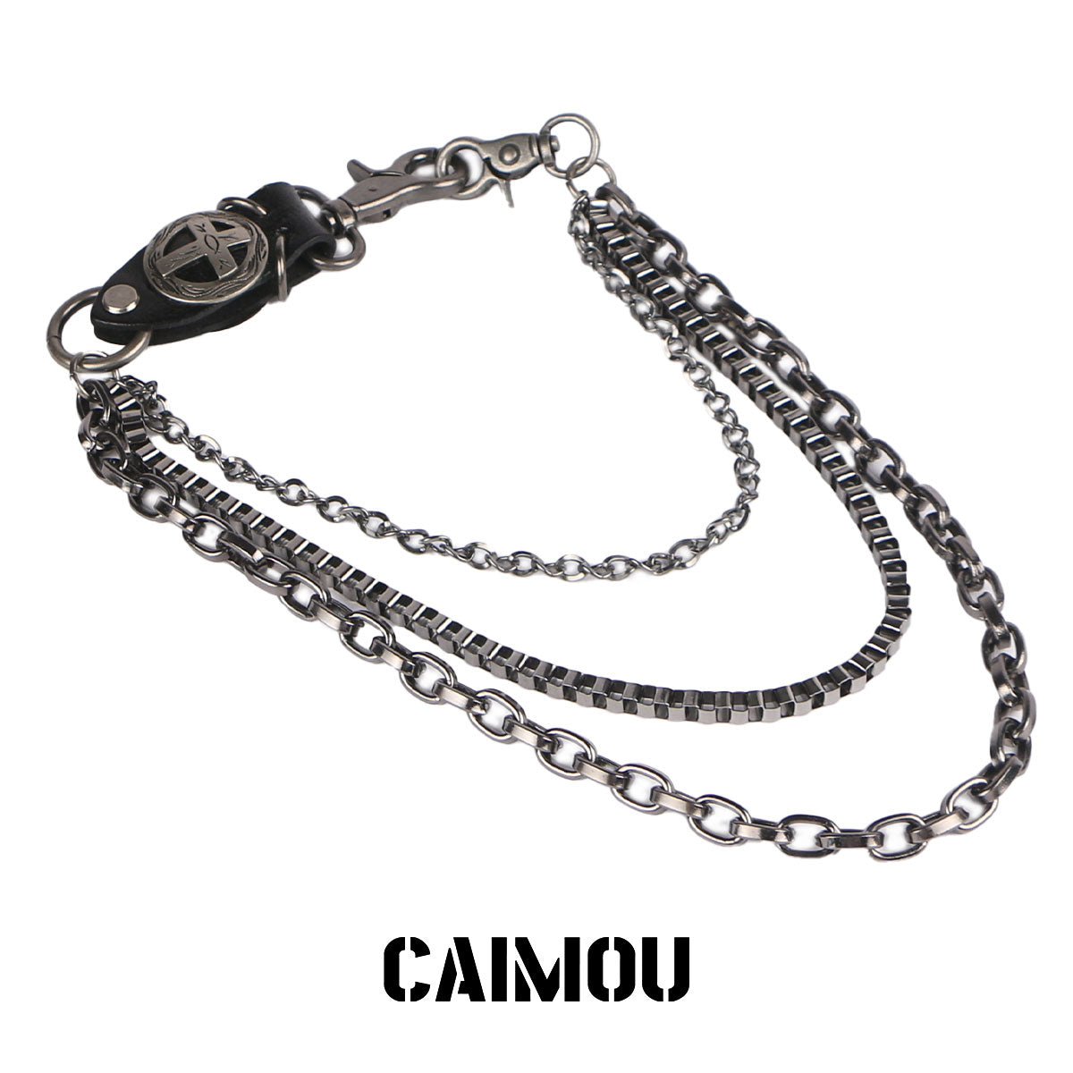 Cross-shaped multi-layered trouser chain