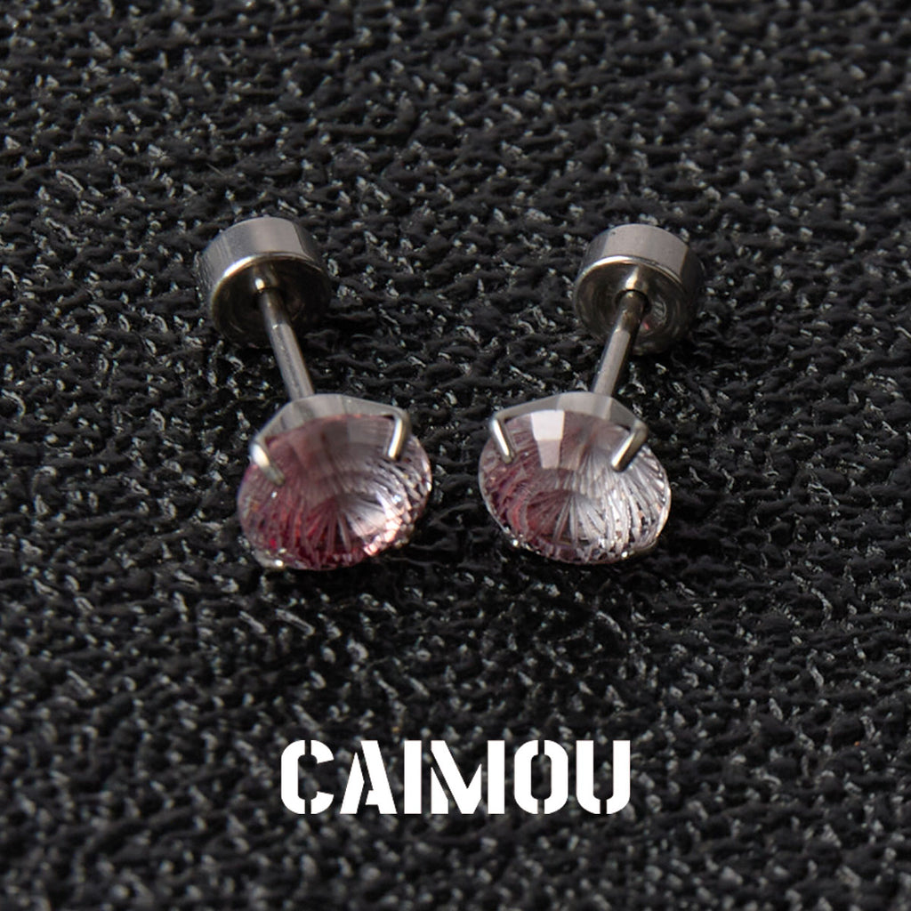 Ferris Wheel Cut Zircon Stud Earrings