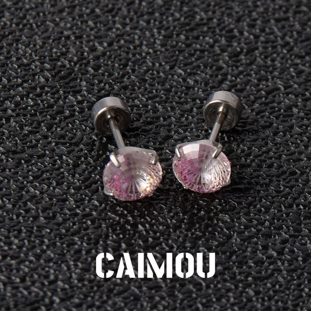 Ferris Wheel Cut Zircon Stud Earrings