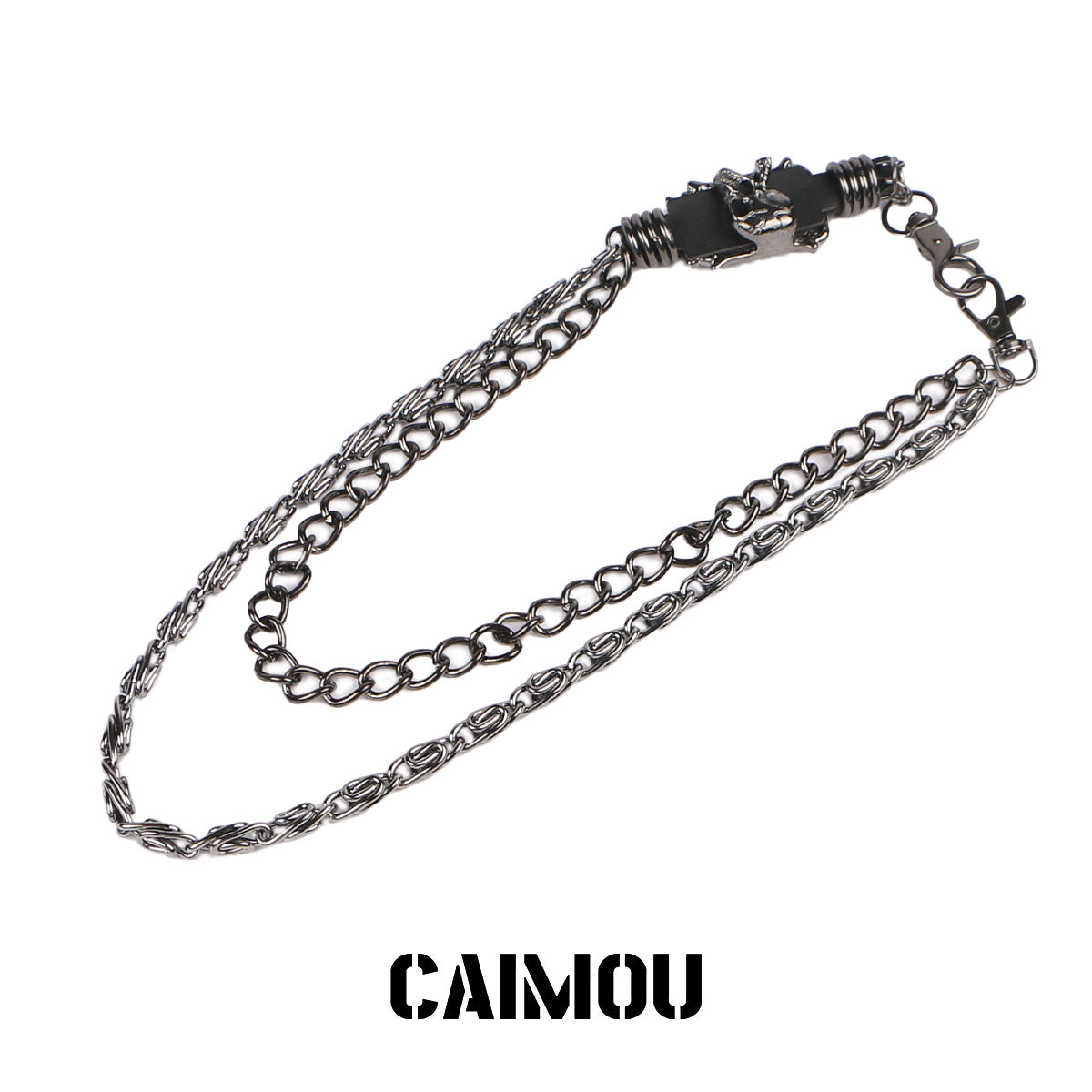 Skull Double Layer Pants Chain