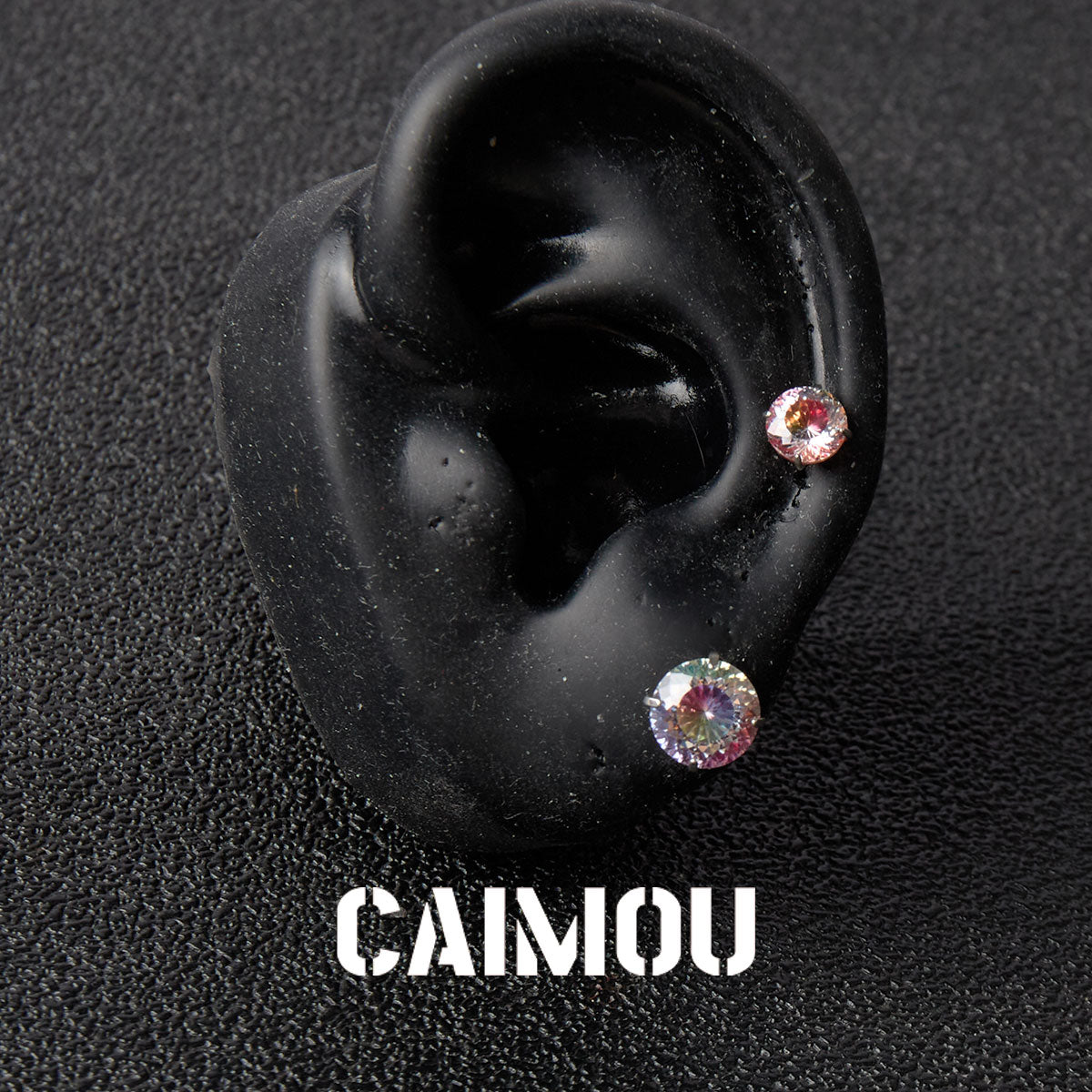 Bird's Nest Cut Zircon Stud Earrings