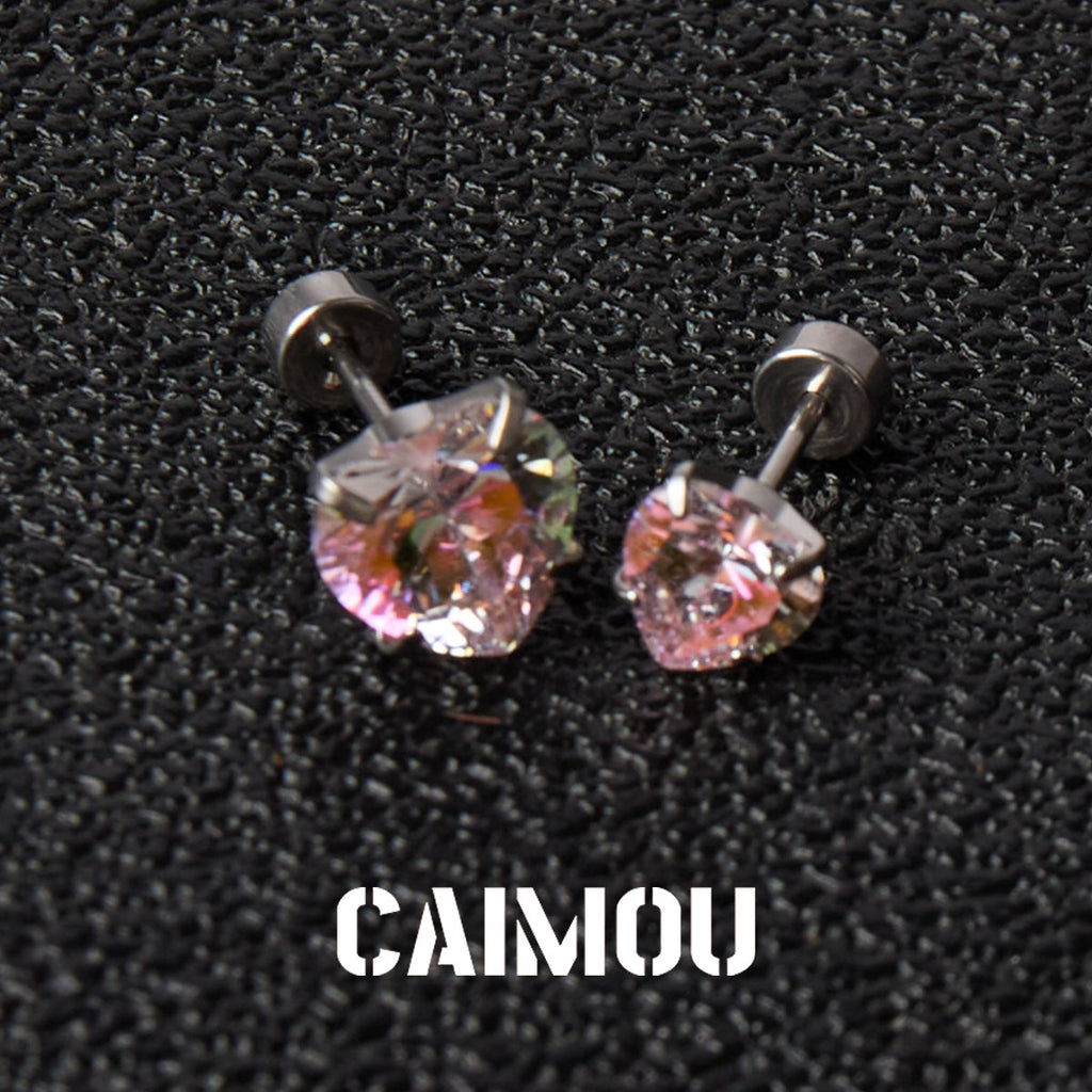 Heart Cubic Zirconia Stud Earrings