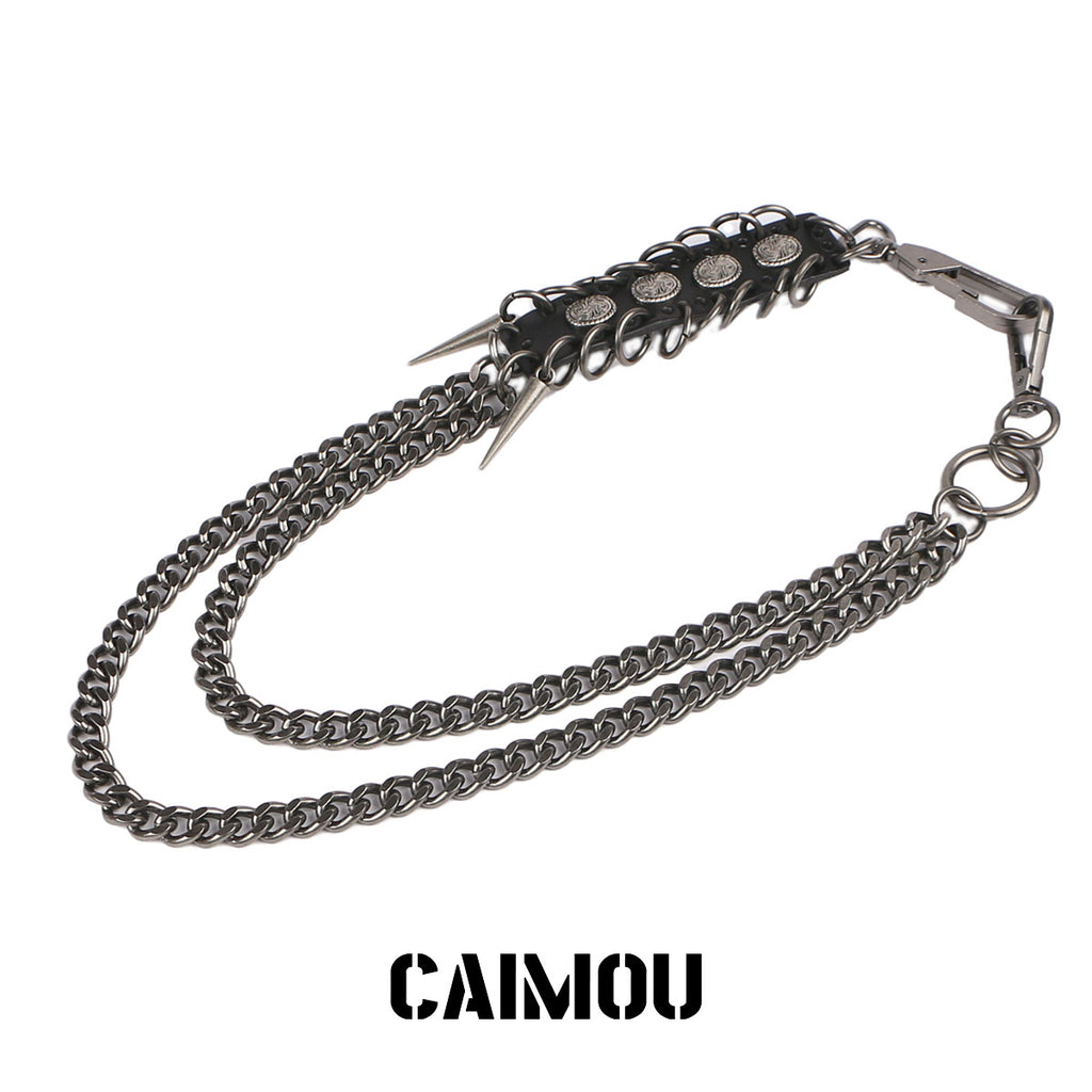 Spiked Dragon Spine Double Layer Pants Chain