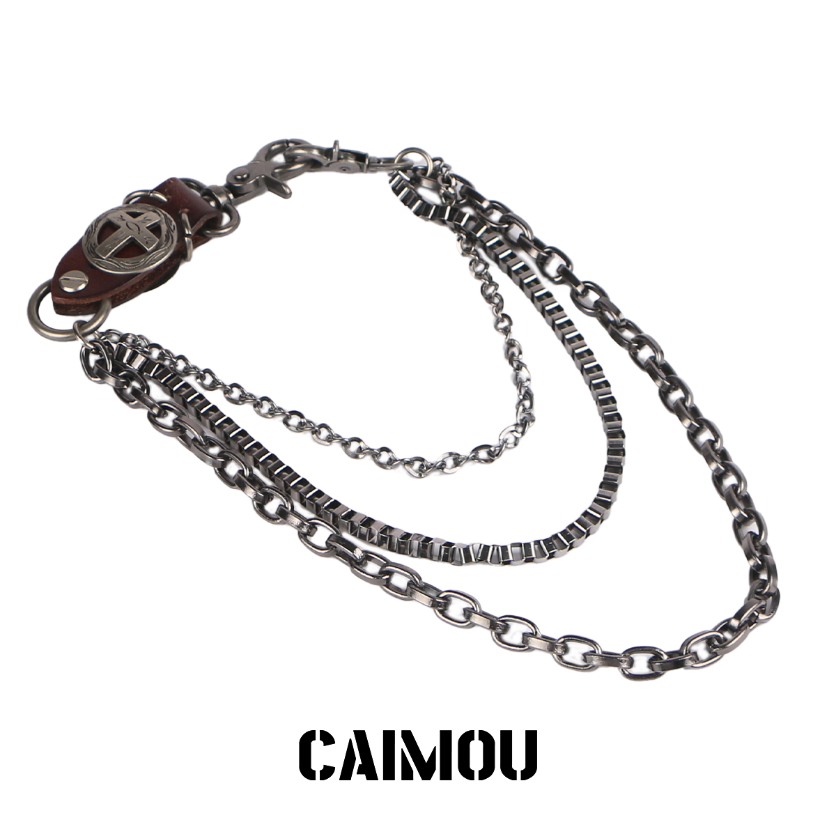 Cross-shaped multi-layered trouser chain