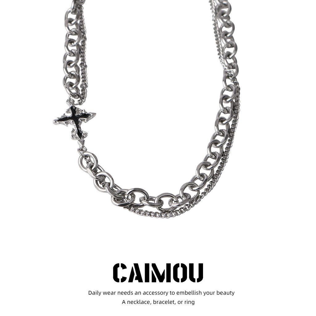 Dark Cross Necklace