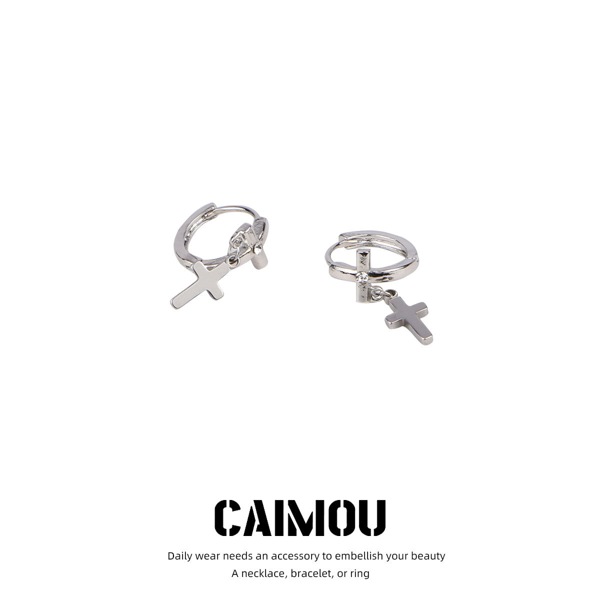 Multi Cross Hoop Earrings