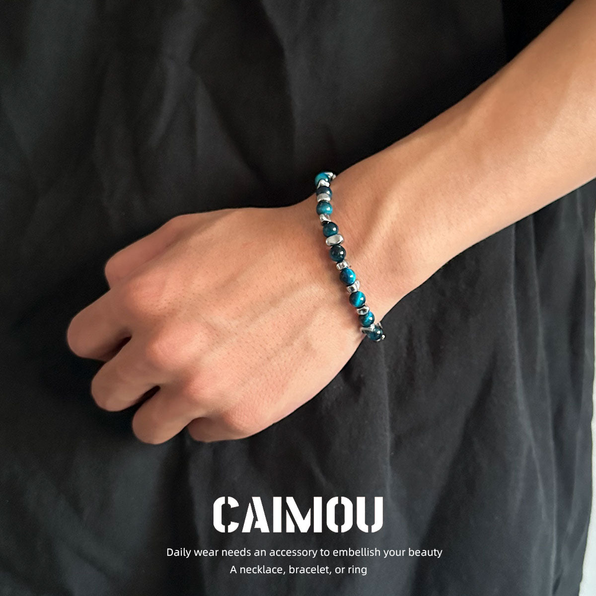 Blue Natural Stone Spliced Bracelet