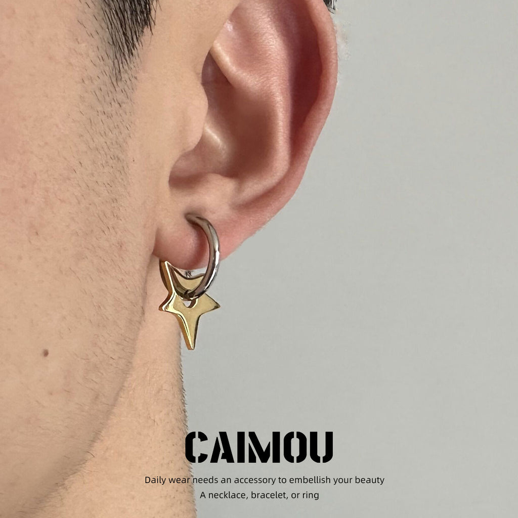 Star Hoop Earrings