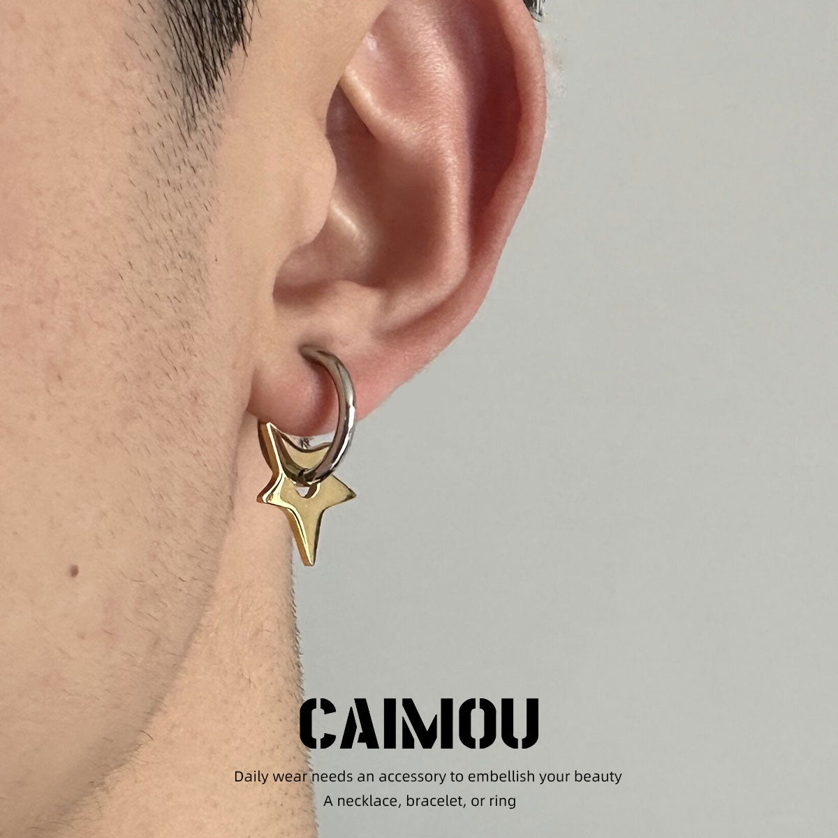Star Hoop Earrings