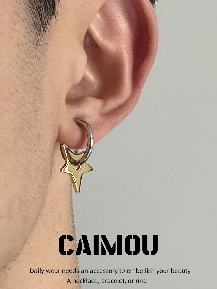 Star Hoop Earrings