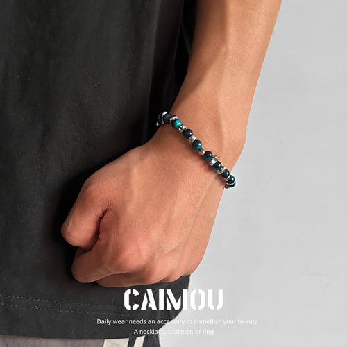 Blue Natural Stone Spliced Bracelet